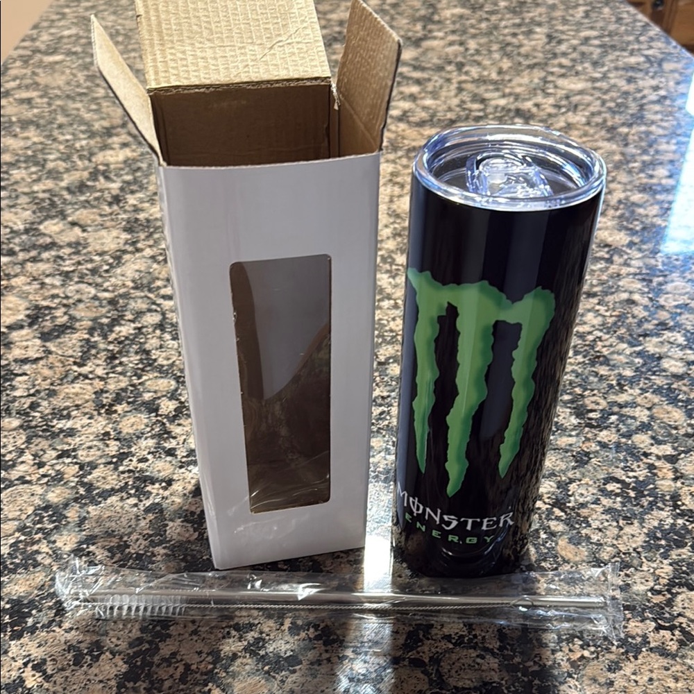 Monster Energy Black and Green Tumbler